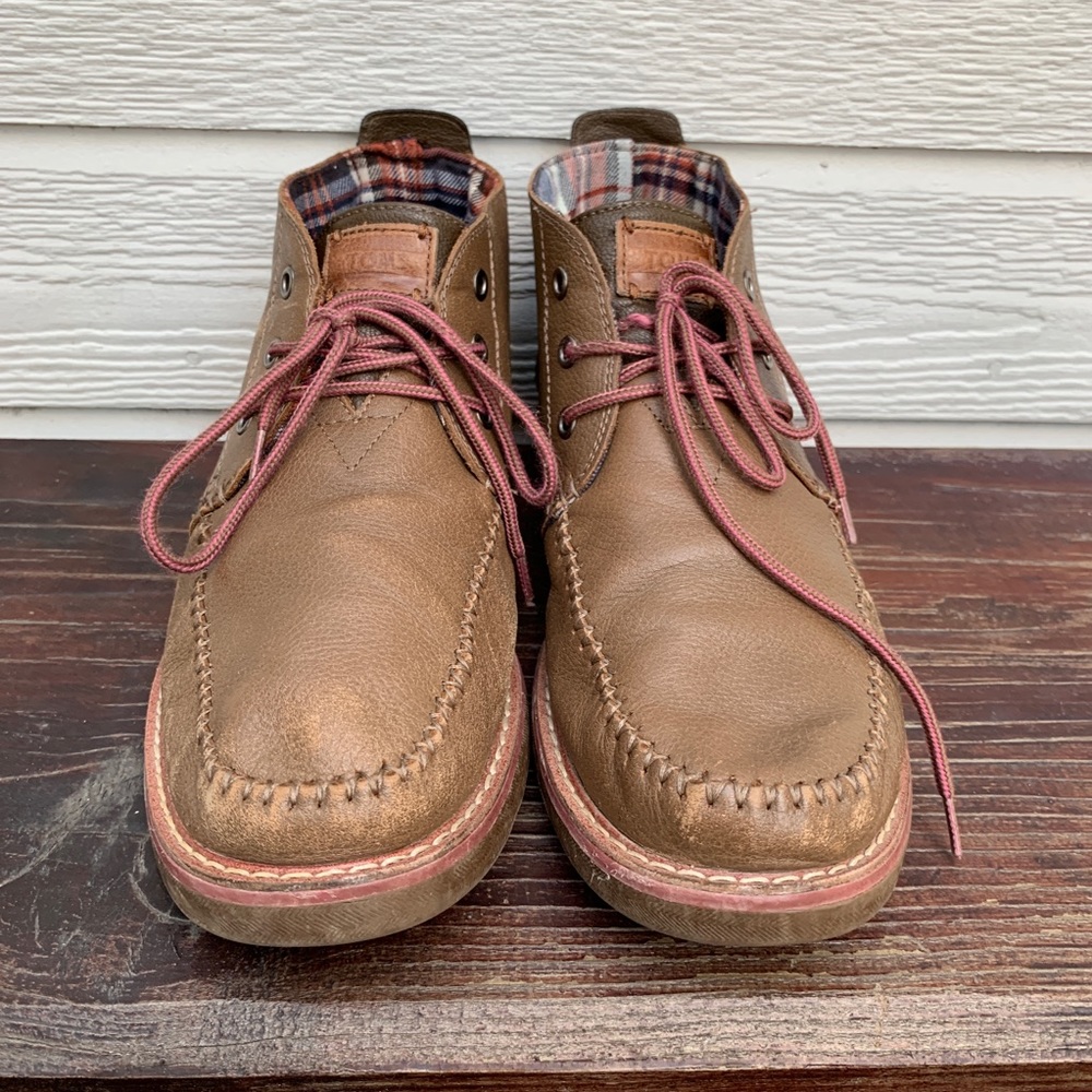 TOMS MENS 10.5 Leather Desert Chukka Ankle Boots